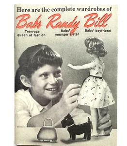 VINTAGE BARBIE CLONES "BABS /RANDY /BILL" FASHION WARDROBES BOOKLET FAB-LU LTD. - Picture 1 of 4