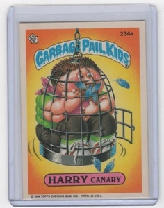 1986 Topps Garbage Pail Kids HARRY CANARY #234a Sticker Card - Picture 1 of 2
