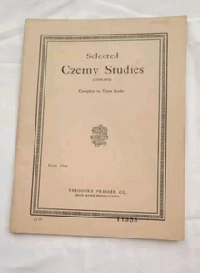 Libro de canciones SELECCIONADO SZERNY STUDIES uno 1 piano música vintage 1959 - Imagen 1 de 13