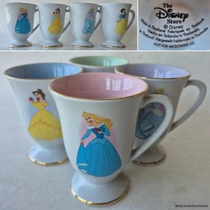 4 Disney Princess Song Lyric Sockel Tassen: Aurora Belle Cinderella Schneewittchen - Bild 1 von 23