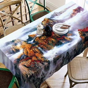 3D Mountain 81 Tablecloth Table Cover Cloth Birthday Party Event AJ WALLPAPER AU - Picture 1 of 1