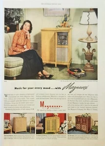 1946 Magnavox radio phonograph Vintage Ad music for your every mood - Picture 1 of 1