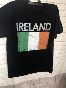 Vintage Ireland Irish Flag Pride Gift Unisex T-Shirt Medium NWOT Black Unisex - Picture 1 of 5
