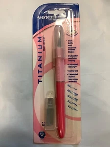 Titanium Bonded Hobby Knife 5 Assorted Blades Pink 15154 - Picture 1 of 1