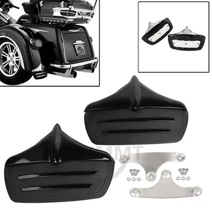 Black Rear Fender Mud Flaps Accent Trim For Harley Tri Glide Ultra Classic 11-23 - Picture 1 of 17