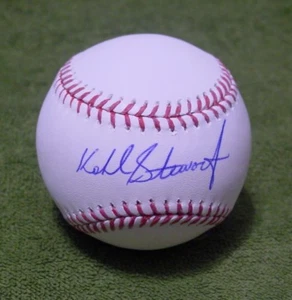 KOHL STEWART Signed/Autographed OML BASEBALL BALL Chicago Cubs, Twins w/ COA - Picture 1 of 2
