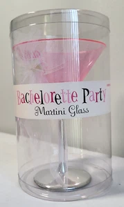 Bachelorette Party Martini Glass Pink Acrylic Drinkware - Picture 1 of 9