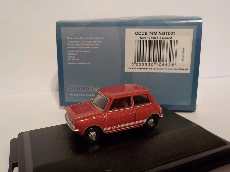 Mini 1275gt - Raynard Red, 1/76 Scale, Oxford Diecast. Model car. 76MINGT001 - Image 1 of 1