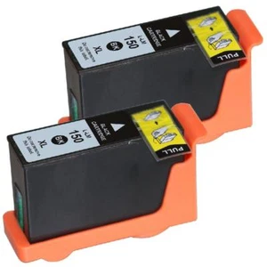 *2 PK150XL Black Ink Cartridge Set Fits Lexmark Pro715 Pro915 Printer - Picture 1 of 1