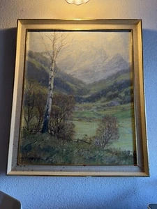 Pintura antigua pintura al óleo firmada Hans Münnich/Sajonia Chemnitz/Dachsteinebirge - Imagen 1 de 18