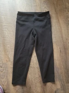 Girls Sz 10 Black Capri Stretch Pants - Picture 1 of 2