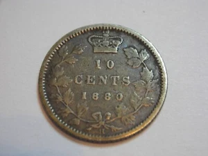 1880 H Canada 10 Cents Silver - Picture 1 of 2