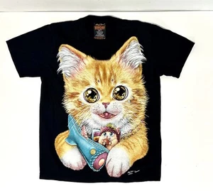 Cats Kitten Shirt Rock Change High Definition Mens Black T-Shirt Size Medium - Picture 1 of 6