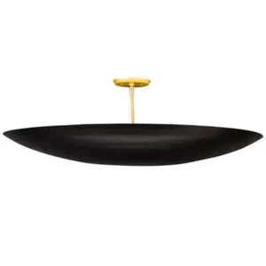 Mid Century Ceiling Brass Flush Mount Fixture Pendant 6 Light , Matte Black , Sp - Picture 1 of 5