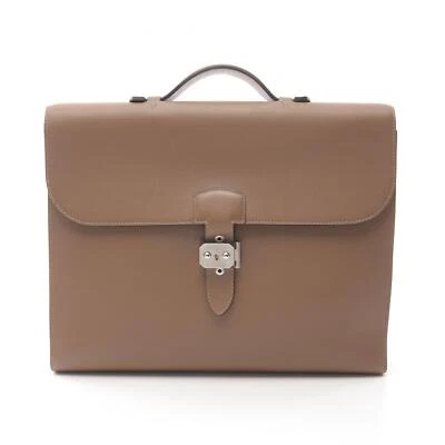Bolso de negocios HERMES Sac A depeche Lite 1-37 D H074409CB18 Evercolor Tabac camel Foto 1 de 4