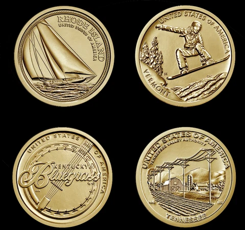 2022 All 4 Innovation Dollar Coins 4 Coins Complete SET Brilliant Uncirculated Cover