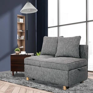 4 in 1 Multi-functional Sofa Bed Sleeper Sofa with Adjustable`Backrest Loveseat@ - Picture 1 of 14