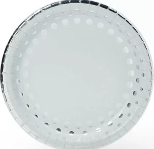 Sparkle & Shine Silver Wedding Anniversary Party 10.25" Paper Banquet Plates - Picture 1 of 1