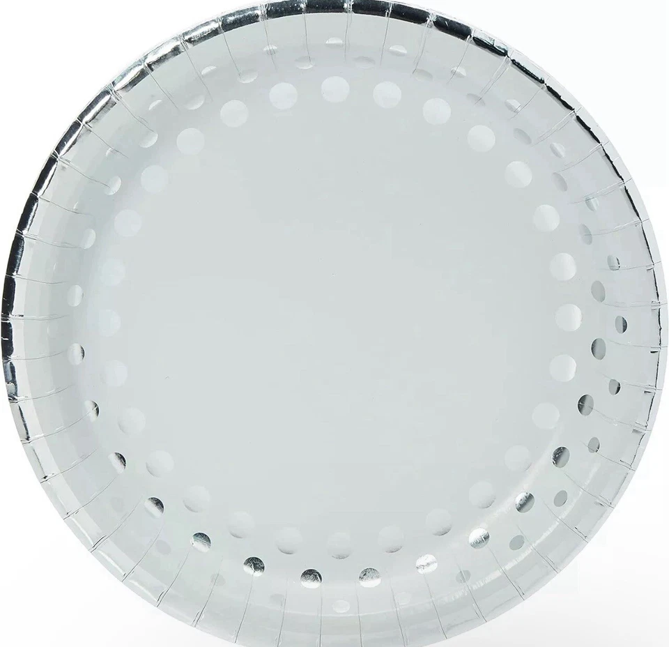 Sparkle & Shine Silver Wedding Anniversary Party 10.25" Paper Banquet Plates - Image 1 of 1