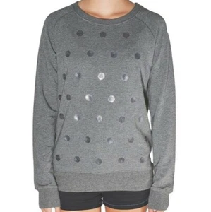 Kersh Cotton Sequin Polka-dot Sweater Sweatshirt Long Sleeve Junior's Small - Picture 1 of 2