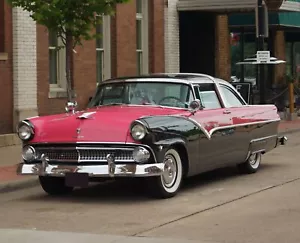 1955 Ford Fairlane Crown Victoria Skyliner 4x6 randloses Foto (224-E) - Bild 1 von 1