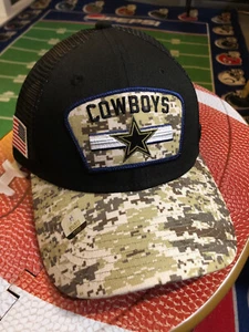 Dallas Cowboys 2021 NFL Saludo al Servicio Sobre el Campo Digi Camuflaje Snapback Gorra Gorra TX - Imagen 1 de 3