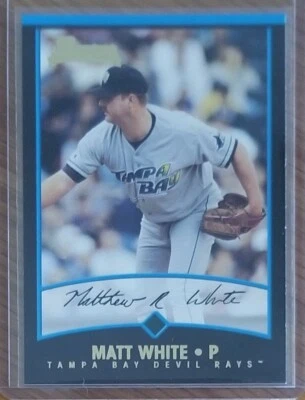 2001 Bowman Gold #207 Matt White Tampa Bay Rays Baseball Card  - Image 1 of 2
