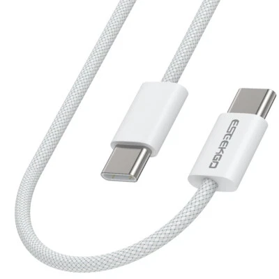Eseekgo 100W USB C to USB C 5.0A PD3.0 Fast Charging Braided Type-C Cable, 1.2M - Image 1 of 4