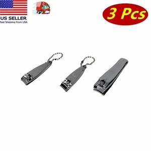 3 Pcs Nail Clipper Set Nail Clippers Sharp Sturdy File Toenail & Fingernail - Picture 1 of 4