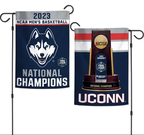 Connecticut Huskies Garden Flag 2 Sided 2023 Basketball National Champions UConn Cover