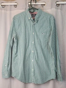 Vineyard Vines Classic Fit Tucker Chest Pocket Checked Shirt Logo Size Medium  - Picture 1 of 5