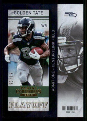 2013 Panini Contenders Playoff Ticket #87 Golden Tate /99 - Image 1 of 2