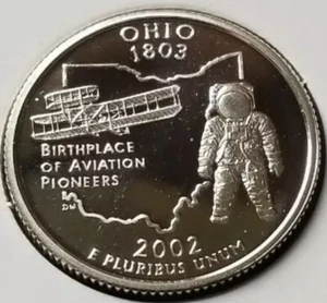 ⭐️2002 S⭐️Rarest State Quarter⭐️OHIO⭐️Gem Proof⭐️Deep Cameo⭐️90% Silver Coin⭐️ - Picture 1 of 2