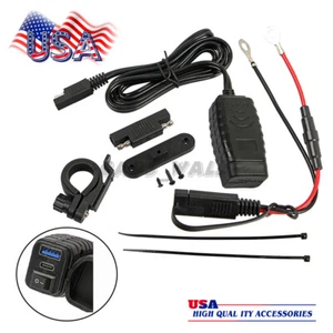 Motorcycle Dual USB Charger, Waterproof, QC + PD3.0 Charger, Phone Fast Charging - Picture 1 of 17