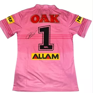 DYLAN EDWARDS Signed Penrith Panthers 2024 Away Pink No.1 Jersey with COA *WOW* - Picture 1 of 3