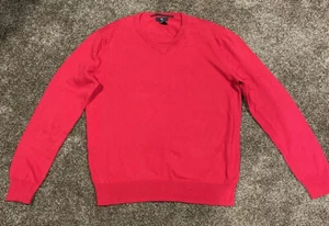 Herren Gap Langarm rot V-Ausschnitt leichter Pullover Größe Medium - Bild 1 von 3