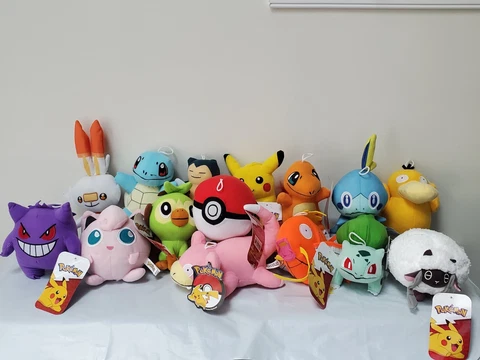 Pokemon Pikachu Bulbasaur Charmander Squirtle Gengar Plush Stuffed Animal 6" Toy Cover