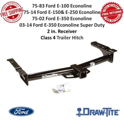 Enganche de remolque Draw-Tite 75703 clase IV, 2 pulgadas Receptor para modelos Ford Econoline Foto 1 de 4