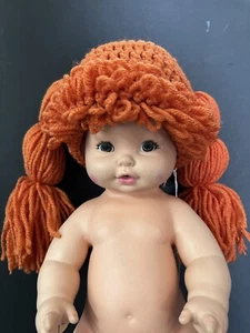 Cabbage Wig Knit Newborn Photo Hat Cap Baby Doll Hair Replacement Costume Prop - Picture 1 of 6