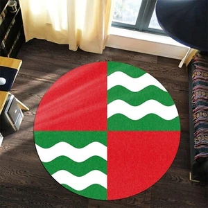 Quebradillas Flagge runder Teppich, afrikanische Teppiche, runde Teppiche für Wohndeko Wohnen - Bild 1 von 2