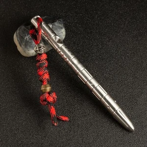 Tactical Pen with Paracord Lanyard Skull Bead Self Defense Emergency Survival - Picture 1 of 9