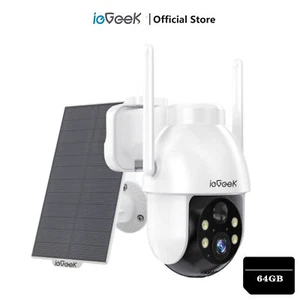 ieGeek Solar WLAN Überwachungskamera Akku 2K 3MP Kamera Nachtsicht Auto-Tracking - Bild 1 von 11
