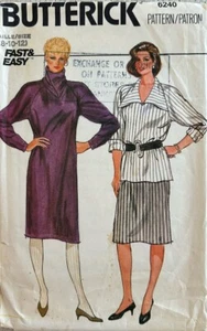 Butterick 6240 Dress Sewing Pattern Dress, Top & Skirt Size 8-10-12 Uncut - Picture 1 of 3