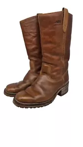 Vintage Leather Campus Style Distressed Men's Work Boot Insulated Sz 8.5D USA - Picture 1 of 14