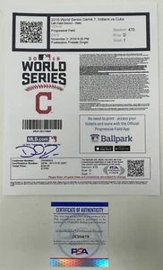 Biglietto David Ross firmato 2016 Chicago Cubs MLB Baseball World Series PSA/DNA COA - Foto 1 di 5