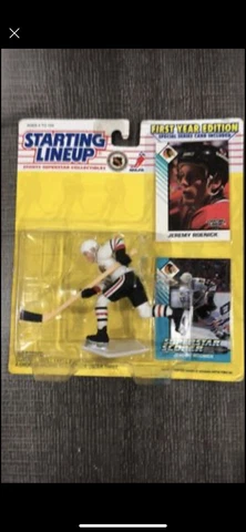 Jeremy Roenick CHicago Hockey 1993 Starting Lineup Action Figure New with Cards Cover