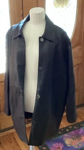 Women’s IZZI Leather Jacket 3/4 Length Removable Quilted Lining Buttery Soft LG - Picture 1 of 12