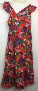 Wonder Nation Girls Sleeveless Small Multicolor Red Floral Summer Dress - Picture 1 of 4