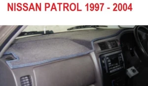 BLACK DASH MAT, DASHMAT, DASHBOARD COVER FIT NISSAN PATROL GU 1997-2004 - Picture 1 of 6