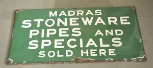 Vintage Stoneware Pies & Specials Ad Porcelain Enamel Signboard - Picture 1 of 8